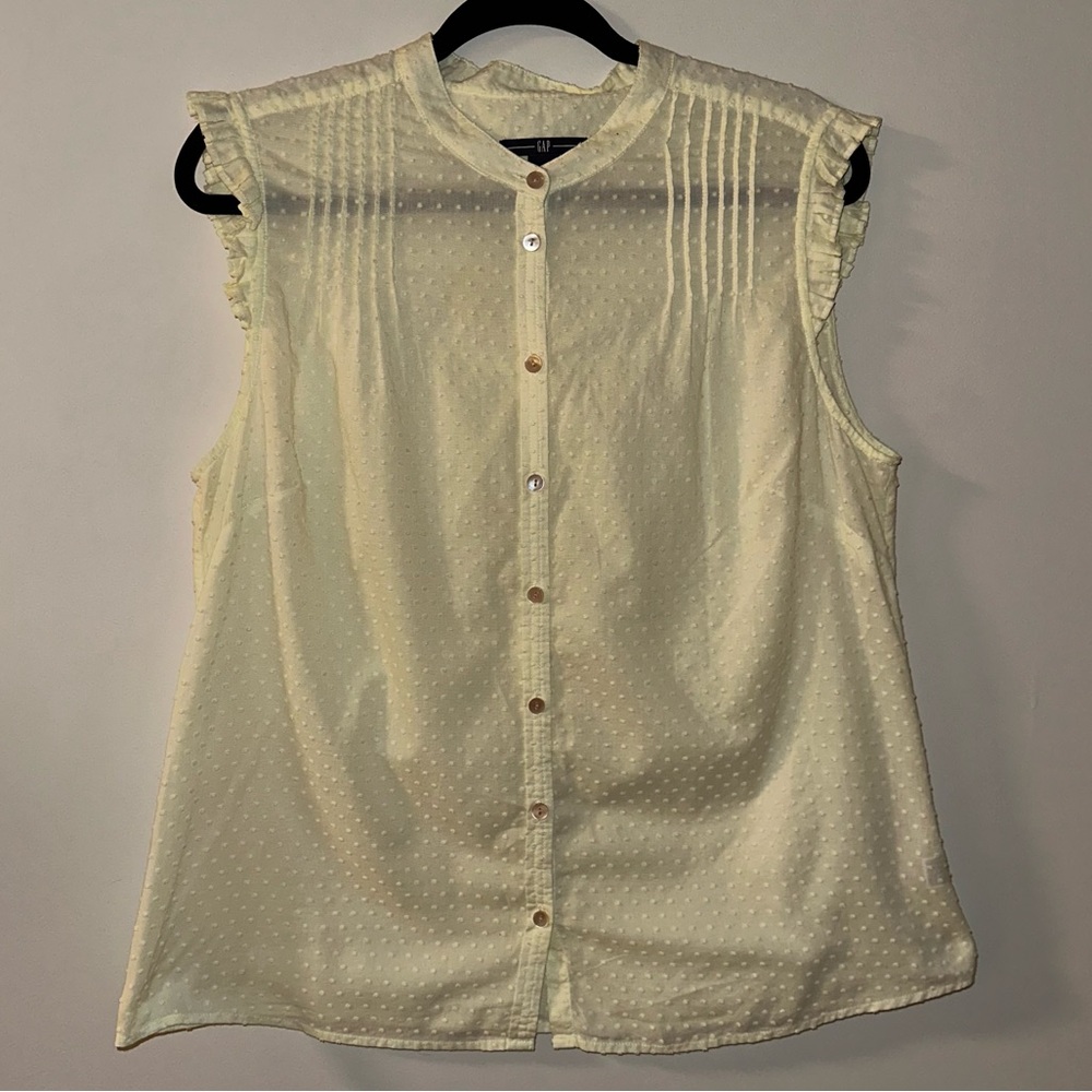 Yellow Gap Sleeveless Shirt